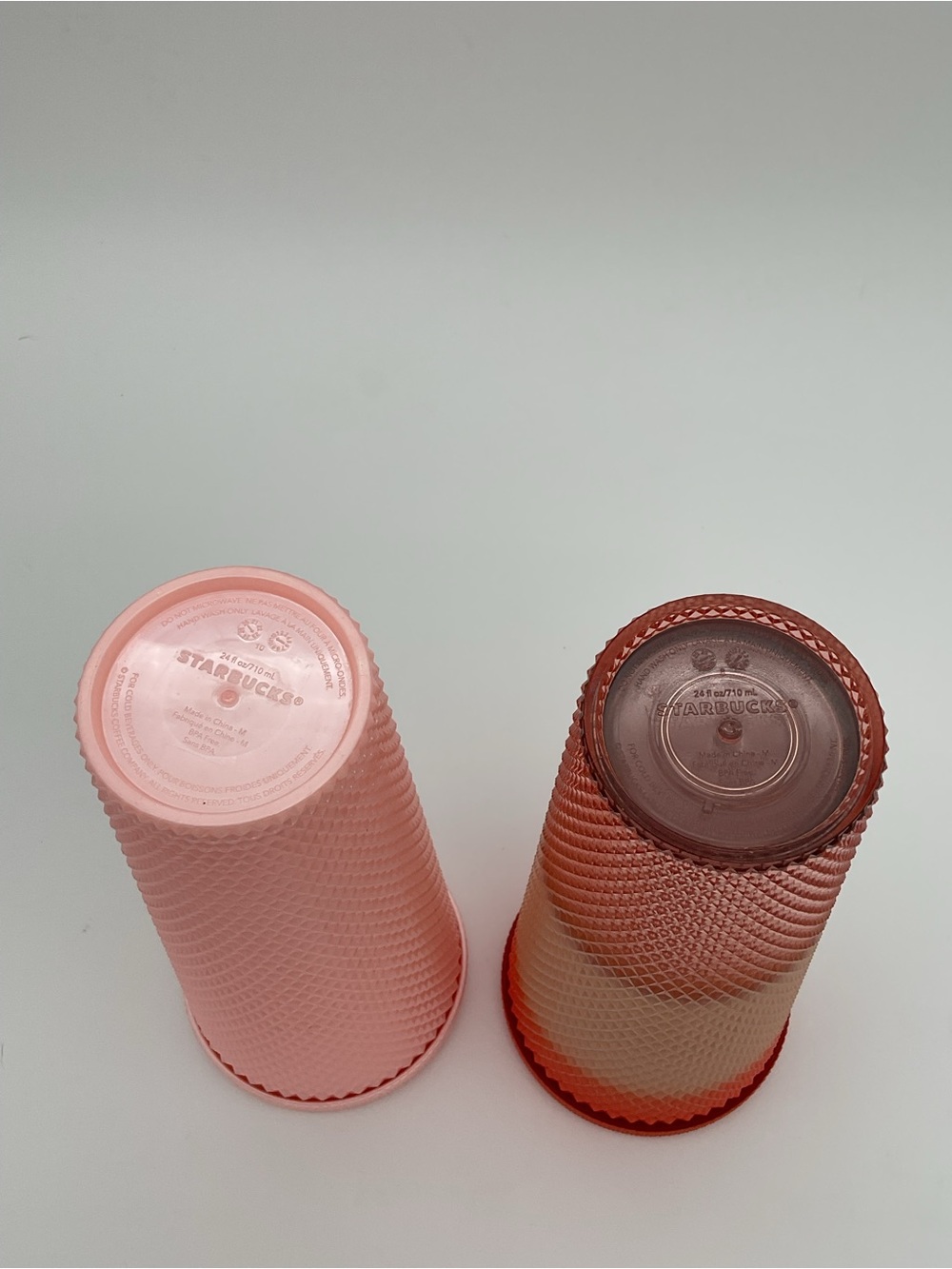Set of 2 Starbucks Peachy Pink and Peach/Orange Ombre Studded Tumblers- No straw - Picture 3 of 3
